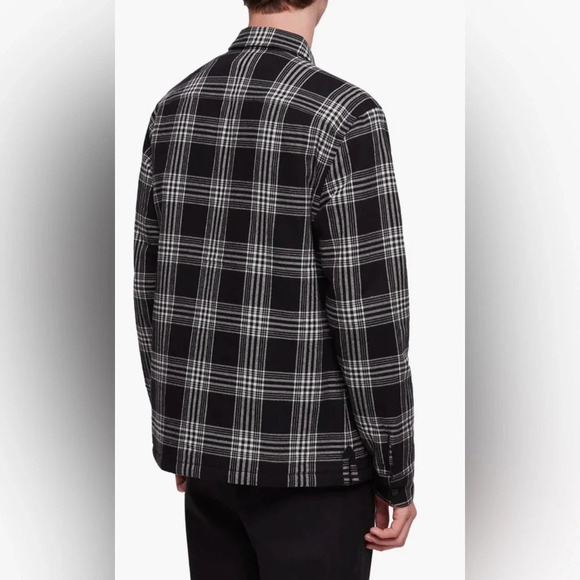 ALL SAINTS Fayette Plaid Slim Fit Puffer Shirt Jacket 100% Cotton shacket S - Picture 3 of 11